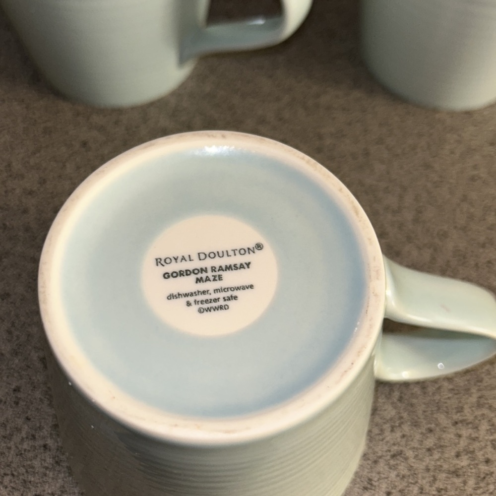 Gordon Ramsay Maze Blue Mugs Set of 6 in gently used condition - Picture 11 of 11